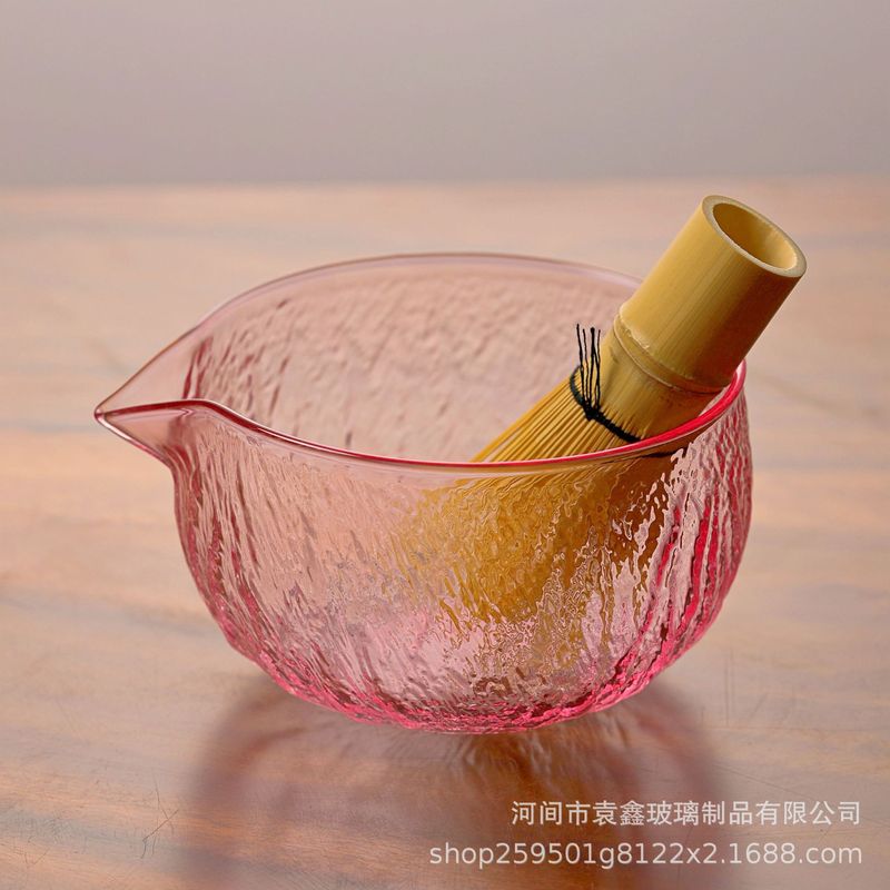 跨境专供 日式玻璃锤纹抹茶茶具套装茶筅抹茶刷百本立茶筅立组合|undefined
