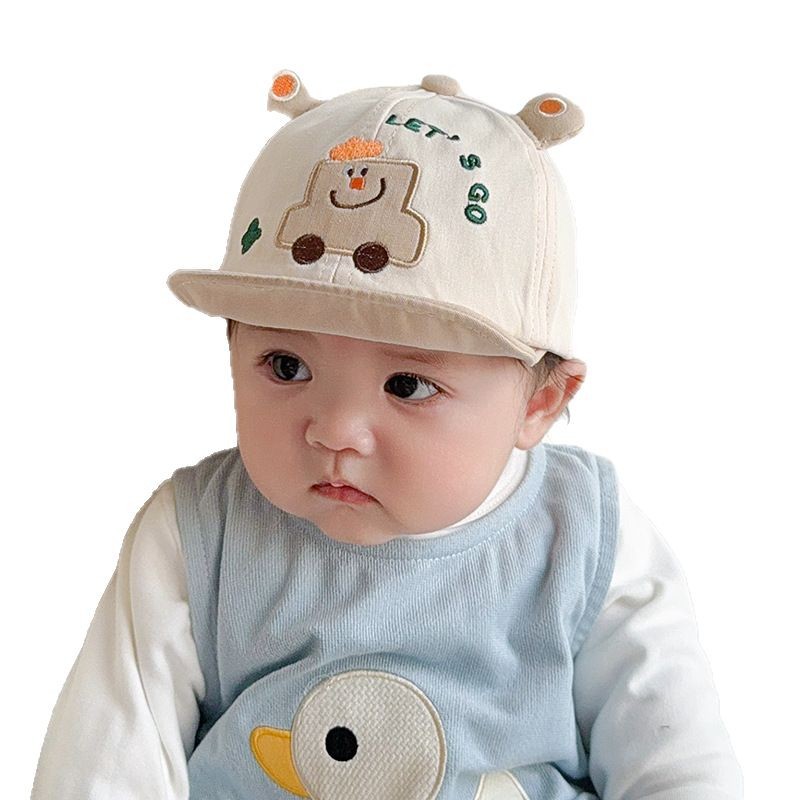 Sombrero de lengua de pato para bebé Primavera y otoño Versión coreana de niños y niñas delgados Sombrero para el sol de coche lindo Gorra de béisbol de ala suave para bebé