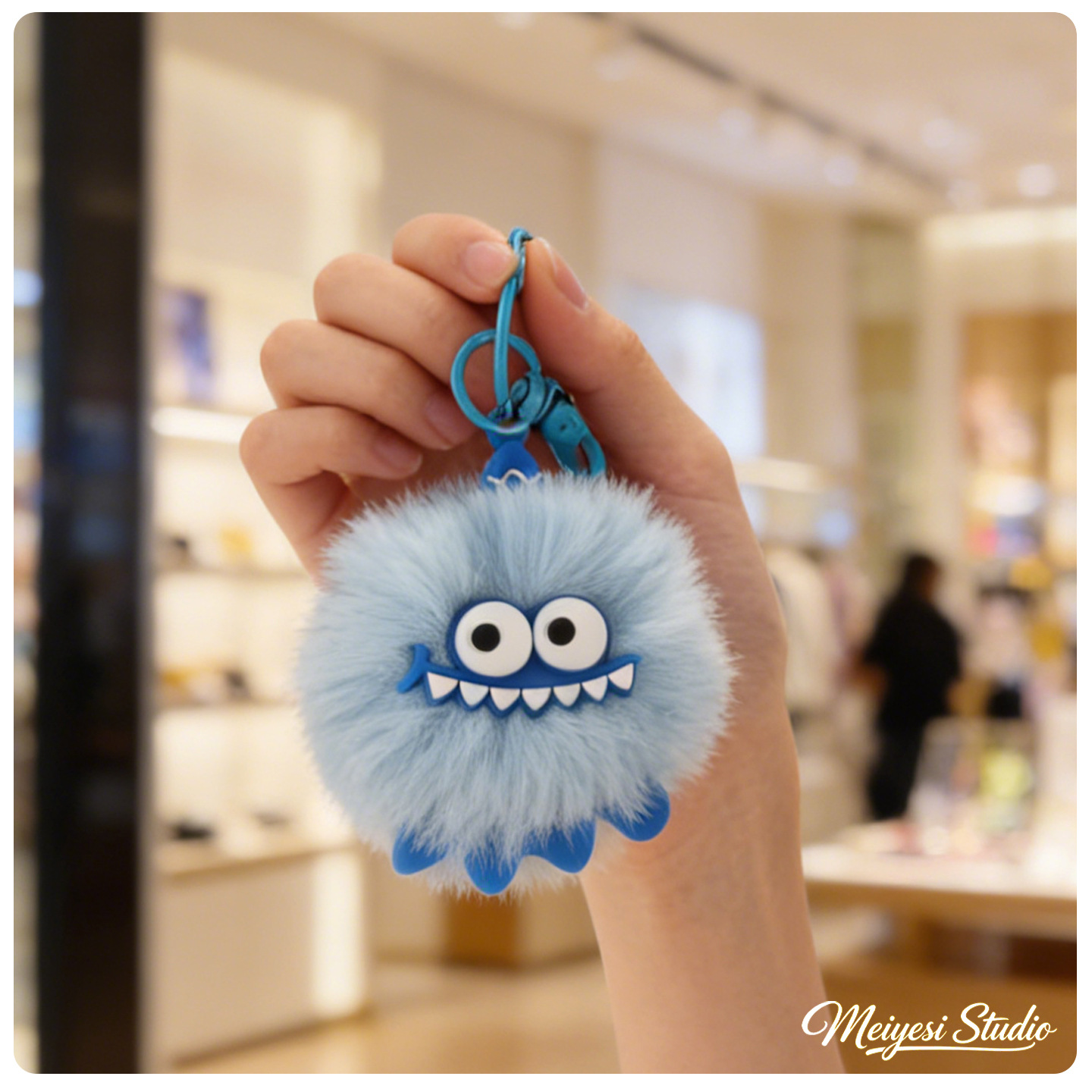 Bonita pequeña sociedad de dinosaurios imitación de cabello de cabello colgante de piel de hierba super lindo juguete de peluche llaveras muñecas colgante de dinosaurio al por mayor