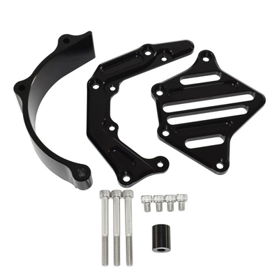 Suitable for Kawasaki Z900RS modified front sprocket cover pinion protective cover sprocket chain plate chain cover (Motorcycle frame) - black
