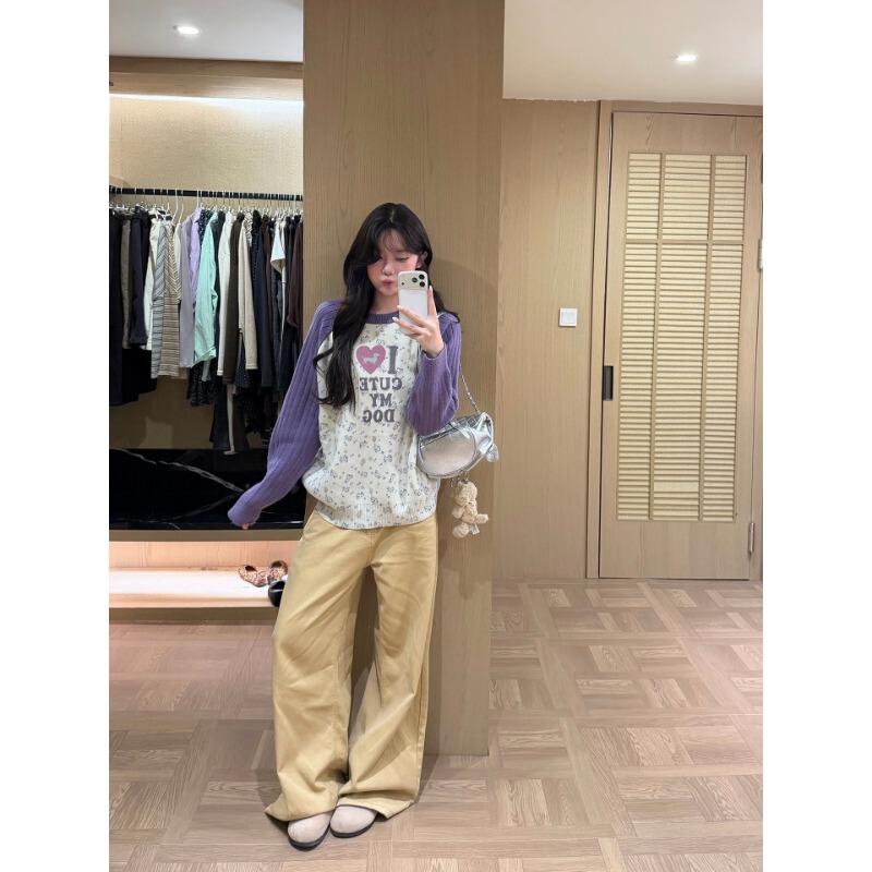 R1DGE American-style color-blocked raglan long-sleeve knit sweater, unisex, loose fit, versatile casual top for autumn