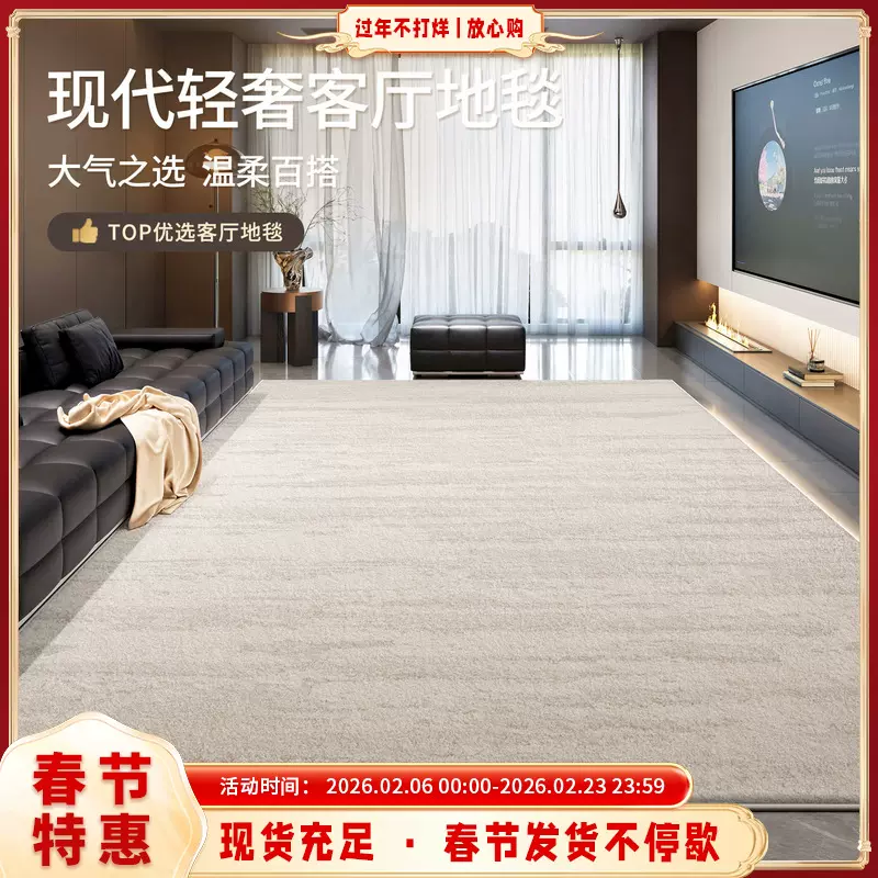 地毯客厅轻奢高级感耐脏易打理意式极简现代卧室沙发地垫防水防污