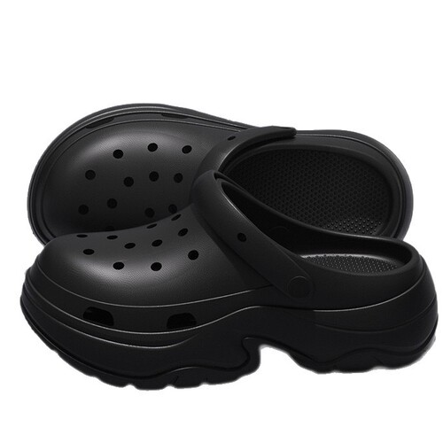 2025 New Holeshoes for Women, Outdoor Wear EVA Cute Thick Sole with Tread Sensation, Small Feet Beach Slippers for Women