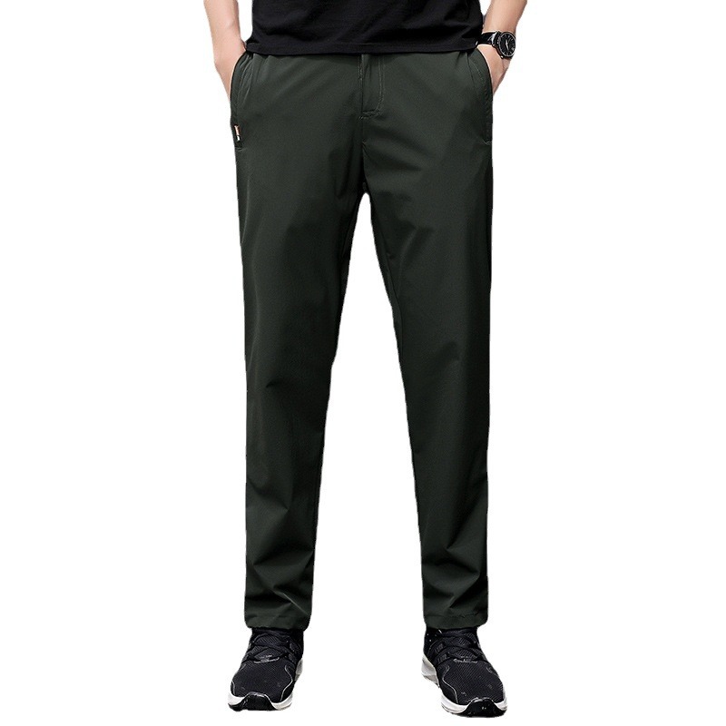 Summer breathable elastic thin casual trousers, plus size