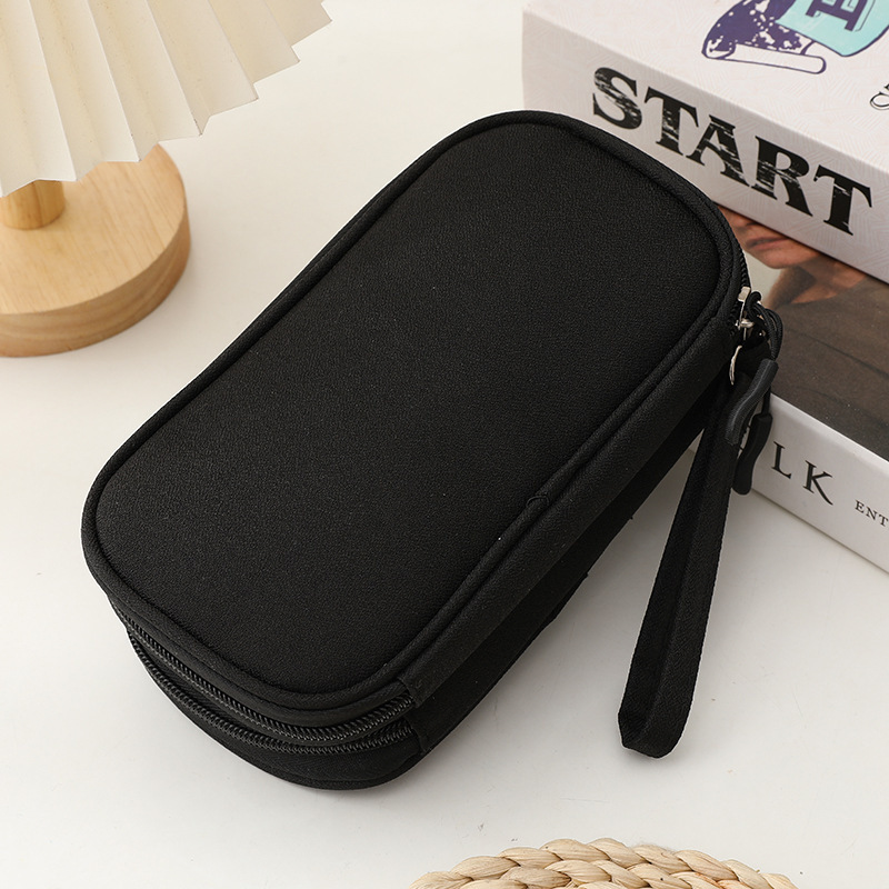収納袋モバイル電源トラベルデータケーブル収納袋二層デジタルバッグ携帯電話充電器小型収納袋|undefined