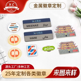 卡通动漫金属徽章定制珐琅烤漆工艺徽章校企活动庆典纪念徽章定制