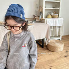 2024 children's clothing spring children's spring clothing Korean style sweater tops sweater boys and girls knitted sweater 123569