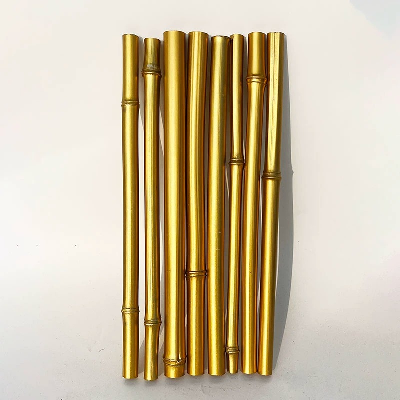 Varilla de bambú dorado natural color primario bambú ramo floral arreglo floral material bendición cubo decoración de Año Nuevo accesorios de flores de víspera de Año Nuevo