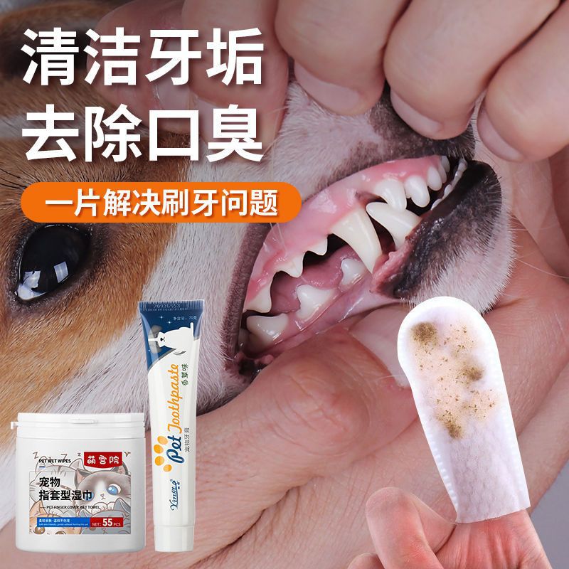 Pets Finger toothbrush Kitty toothbrush Dogs toothbrush Pets Kitty Brush teeth Dogs Halitosis Tooth clean toothpaste