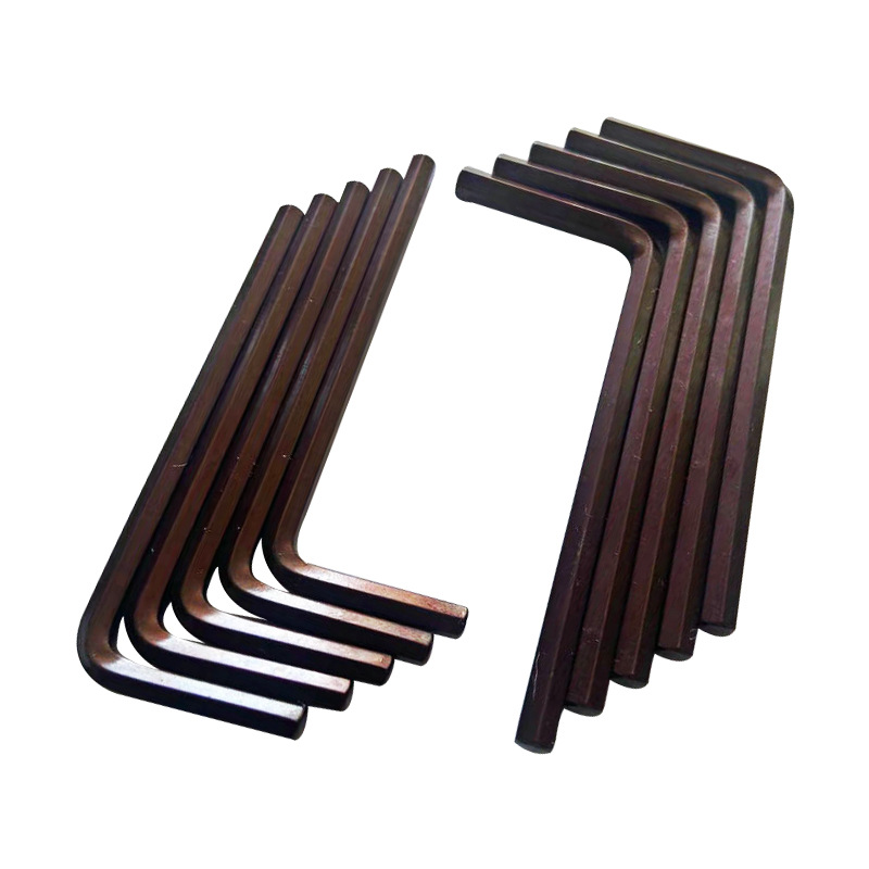 S2 Alloy Steel 1.5mm-6mm hex wrench L-shaped high hardness hex wrench with red bronze plating, wholesale extension