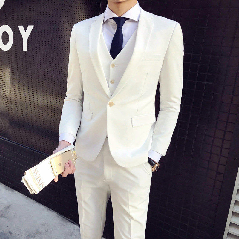 Comercio exterior europeo y americano nuevo traje de hombre traje de tres piezas coreano slim fit negocios mejor hombre traje casual Otoño e Invierno