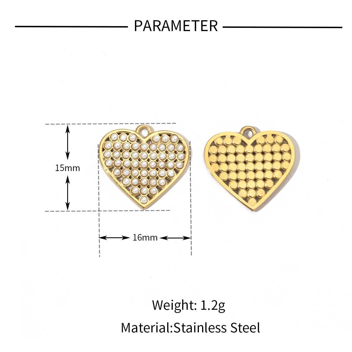 12g Weight Pendant Jewelry Making Type 18*10mm, 20*14mm, 22 * 27mm Jewelry Making Size DIY Jewelry Accessories Classification 3 PCS/Package Quantity Titanium Steel Material Geometric, Heart Shape Pattern Plating Design Elegant, Simple Style, Streetwear Style 3 PCS/Package 18*10mm 20*14mm 22 * 27mm Titanium Steel Geometric Heart Shape Pendant 6