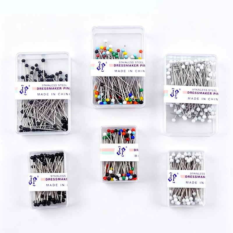 Box color glass head pearl light needle wholesale large head needle…