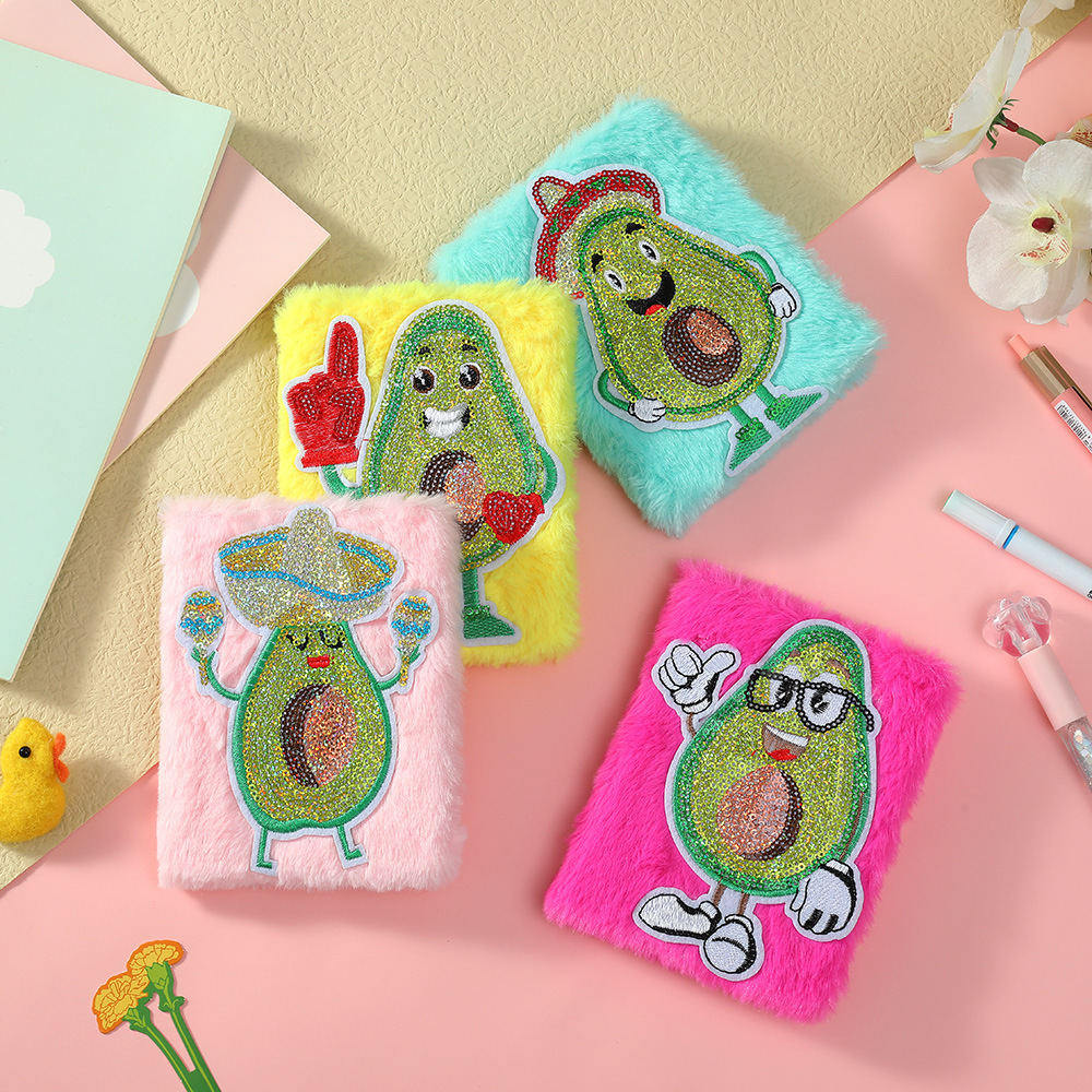 Cuaderno de felpa con diseño de aguacate, diario para niñas, regalo de cumpleaños – Mayorista de Yiwu