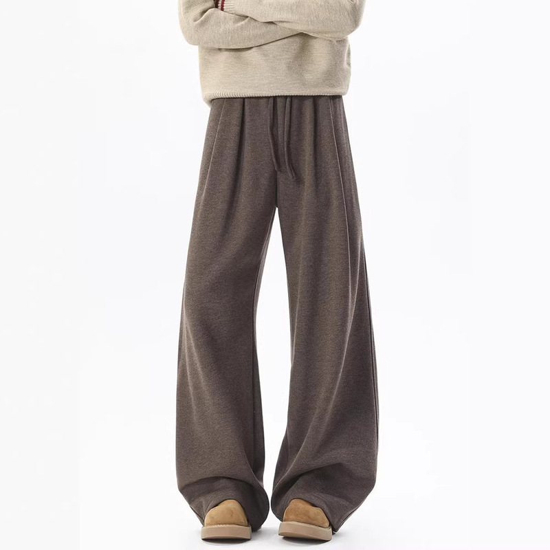 Spring Season Heavyweight Acetate Sweatpants for Men, Trendy Brand New Style, Slightly Flared, Drapey, Cleanfit, Casual Versatile Long Pants Spring Season Heavyweight Acetate Sweatpants for Men, Trendy Brand New Style, Slightly Flared, Drapey, Cleanfit, Casual Versatile Long Pants