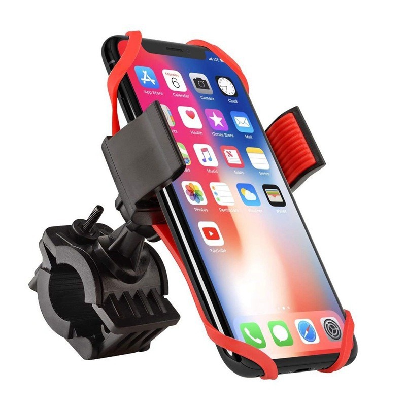 2025 cross-border bicycle navigation mobile phone holder wholesale silicone strap shock absorption riding new car mobile phone holder