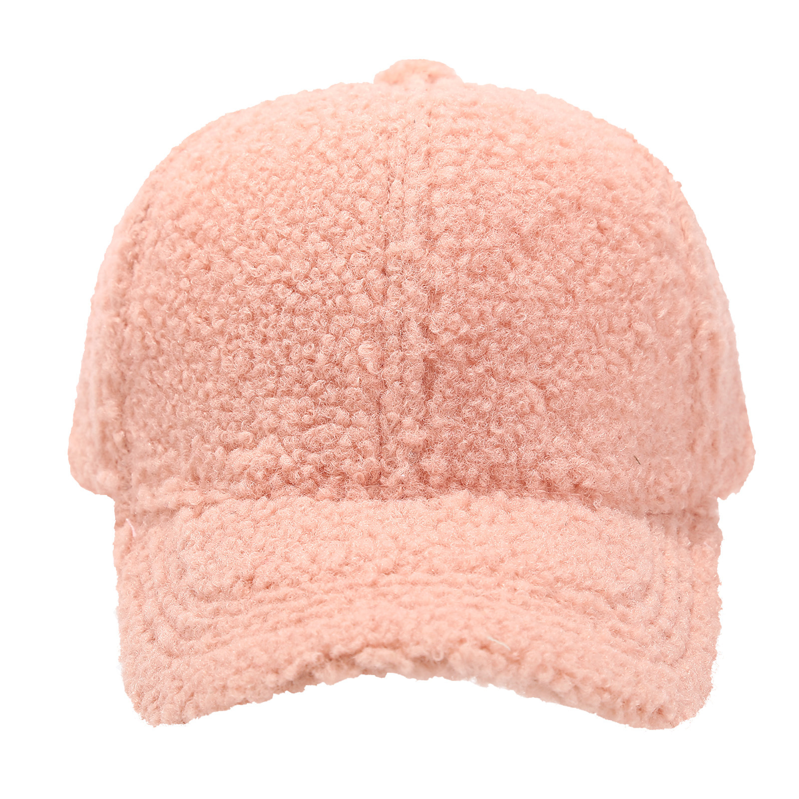 Winter Lamm Wolle Baseball Caps Für Kinder Baby Kinder Warme Dicke Feste Farbe Golf Caps Mädchen Junge Sport Gebogene Krempe Visiere Hut – Detail 3