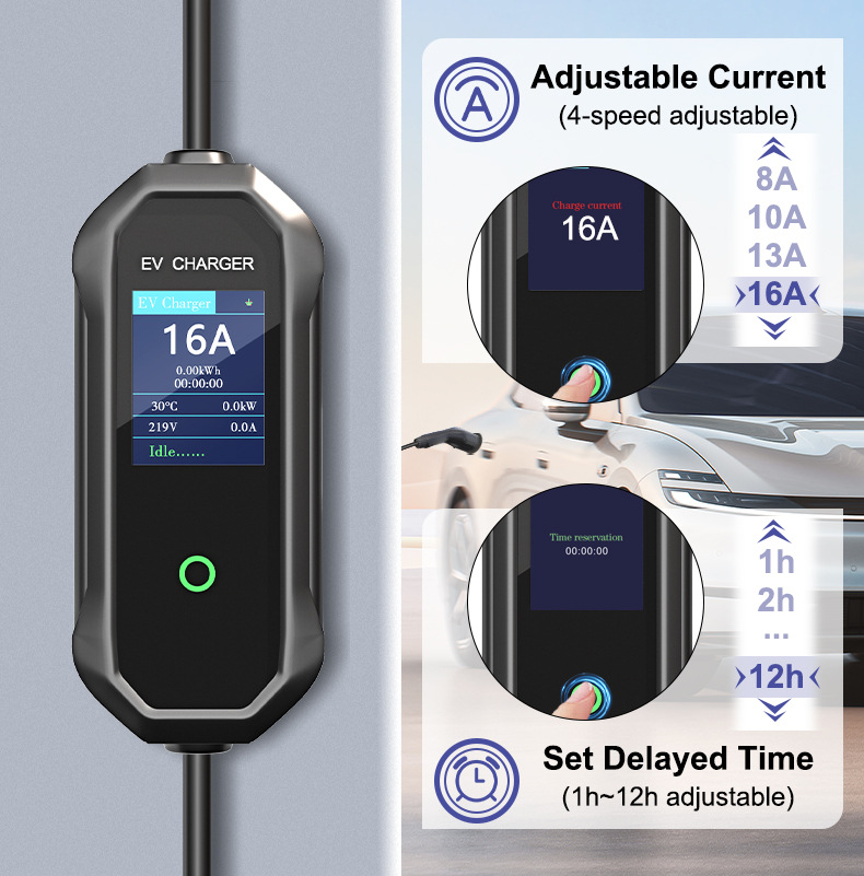 Type2 Charging Station 11Kw European Standard Tesla Aito New Energy Vehicle Dedicated Charger High Flame Retardant Pc