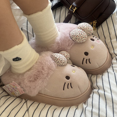 【一件代发】棉拖鞋女冬天居家卡通毛绒拖鞋加绒保暖情侣毛拖鞋男