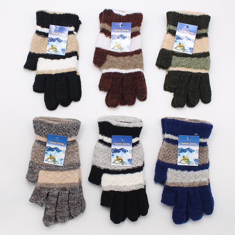 2025新款秋冬季男士两指手套学生保暖防寒马海毛手套批发地摊货源