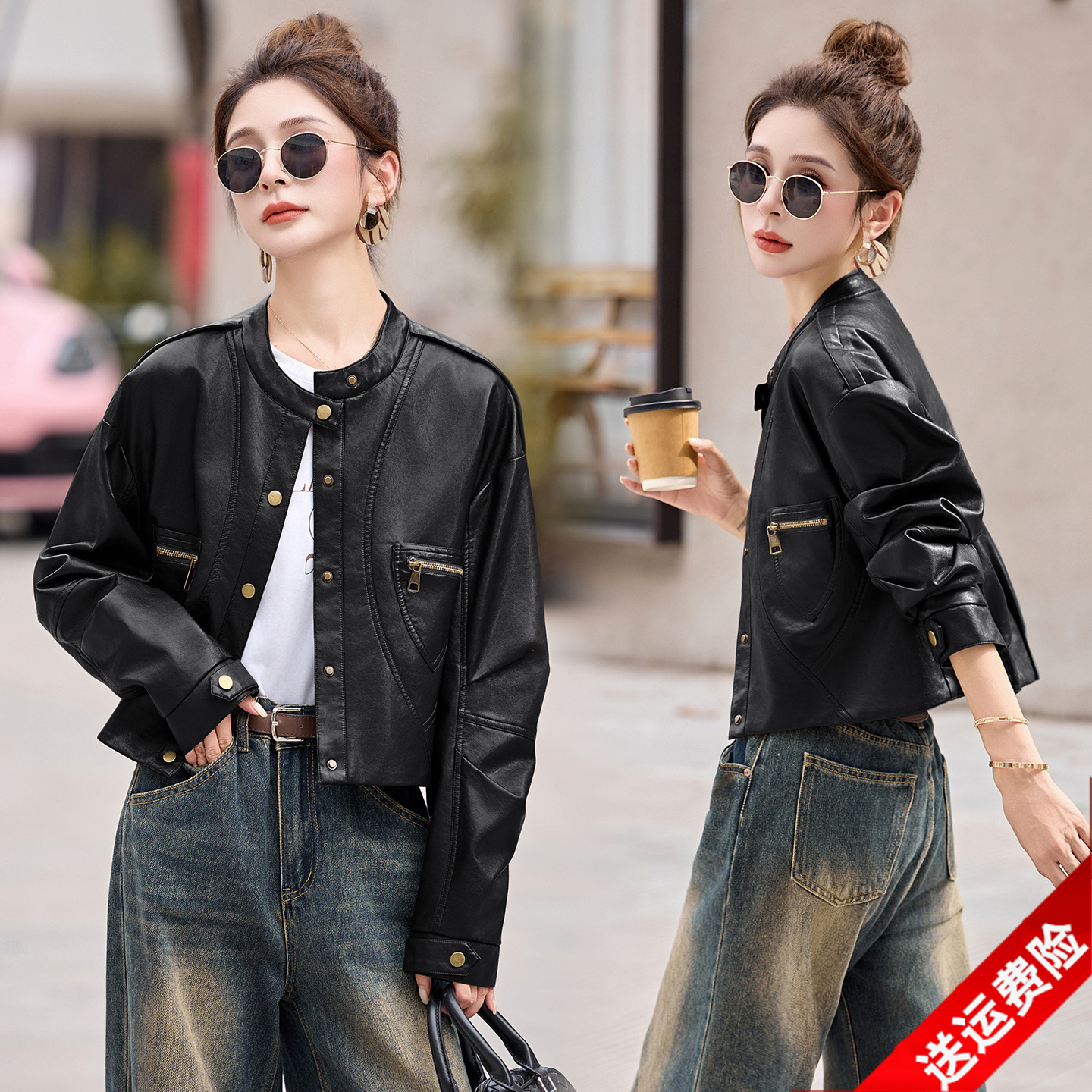 2025 New Leather Jacket Women's Short Autumn and Winter Genuine Brand Petite Motorcycle Slim Elegant Genuine Leather Jacket