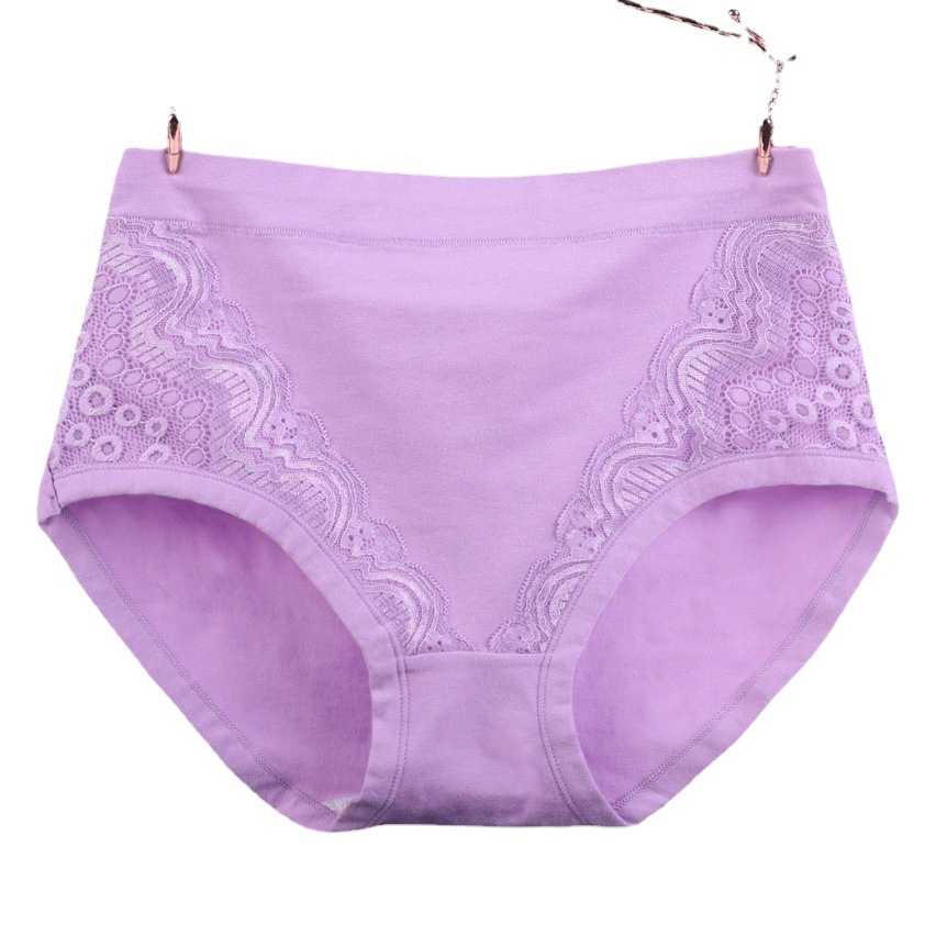 Ropa interior de mujer de mediana edad de talla grande cintura alta chica gordita pantalones cortos de entrepierna de algodón escritos de ancianos 6634