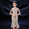 Children's small princess costume, mannequin head, piano performance costume, spring dress, "fish tail" cut