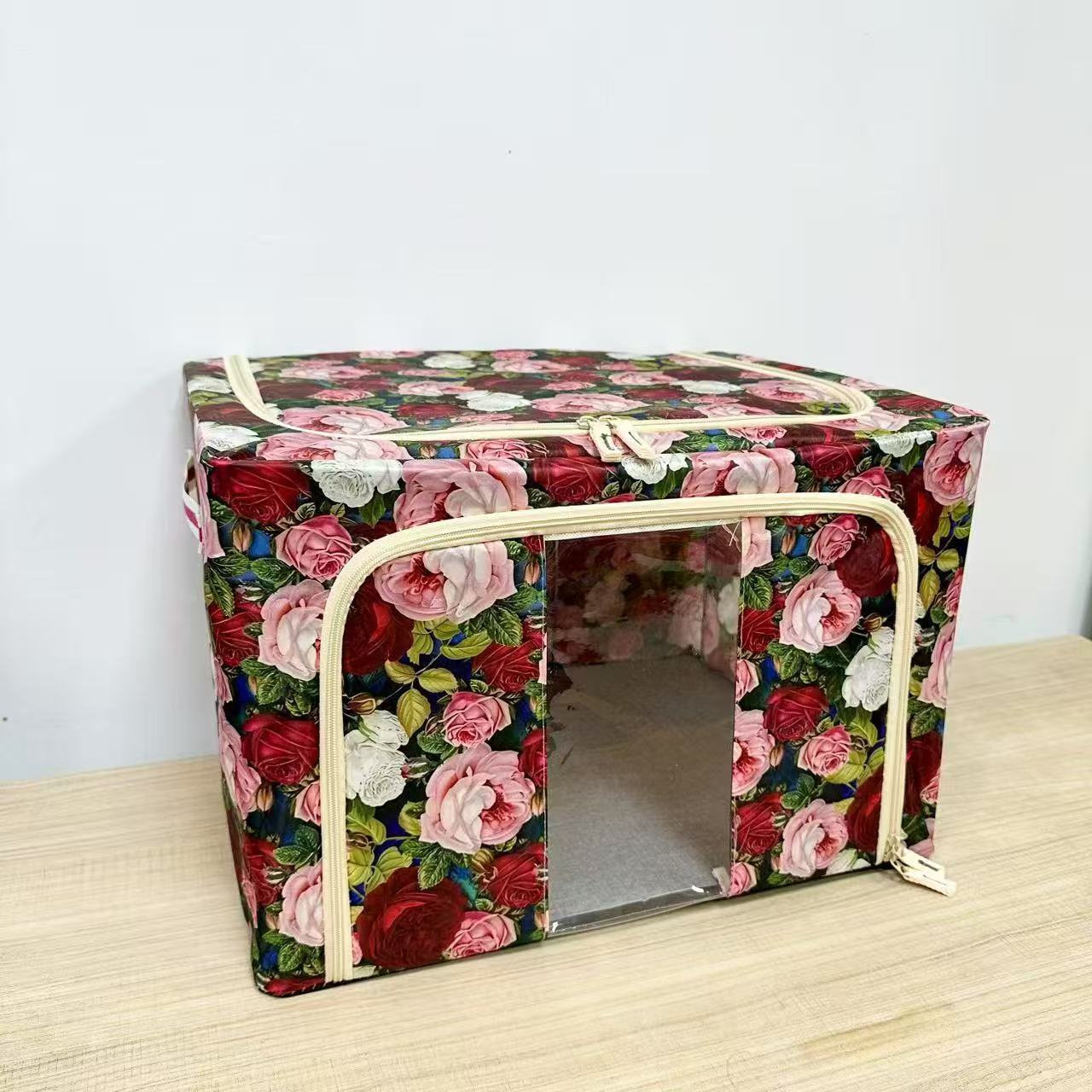 Caja de almacenamiento doméstica de gran capacidad portátil caja de almacenamiento plegable gran caja de ropa a prueba de polvo al por mayor