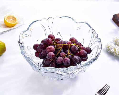 Creative European fruit plate glass candy basin modern living room home crystal coffee table snack internet celebrity fruit basket large size