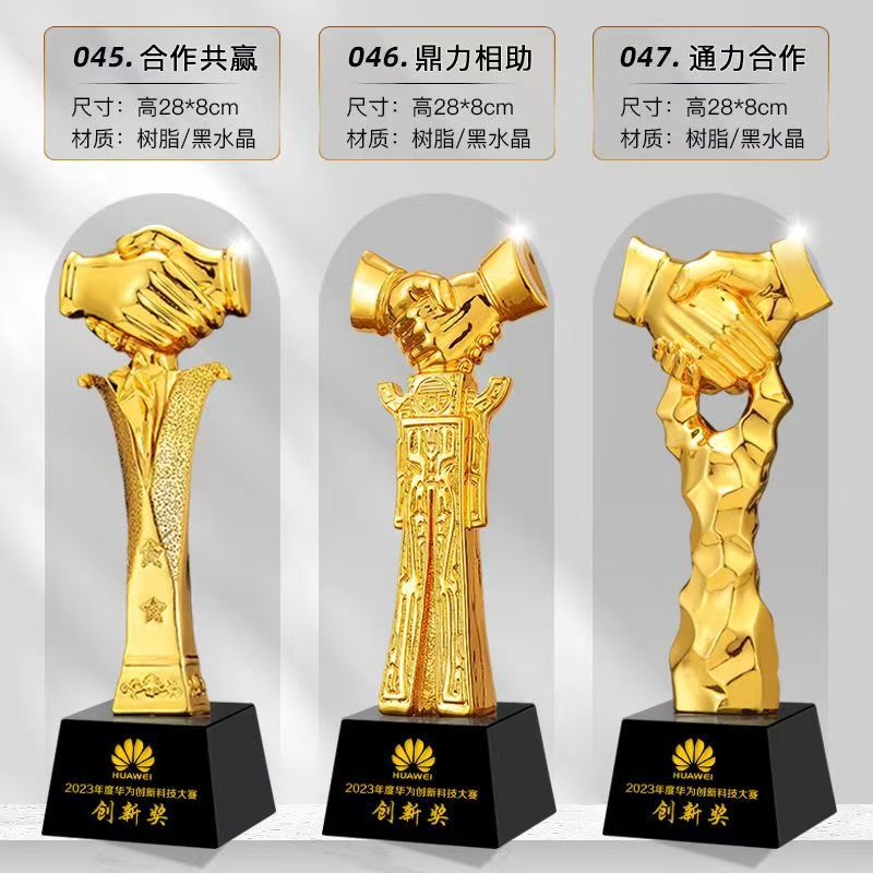 Fabricante de trofeos de resina de una sola pieza Trofeos de niños Concurso de baile Premiación del anfitrión pequeño discurso Trofeo conmemorativo