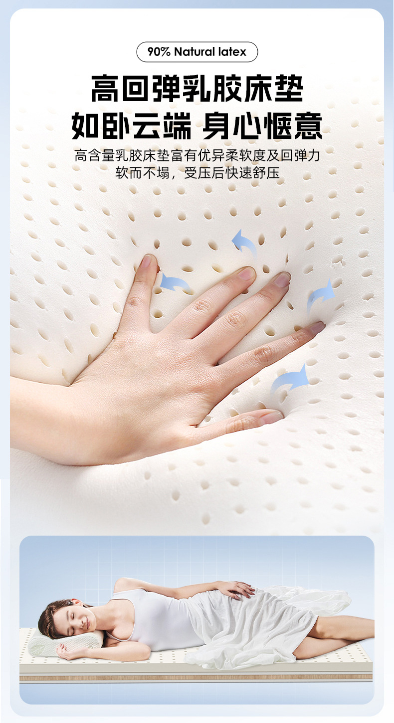 Aichewu Latex Car Travel Bed Multifunctional Bed Car Rear In-Car Sleeping Handy Gadget Seat Folding Mattress