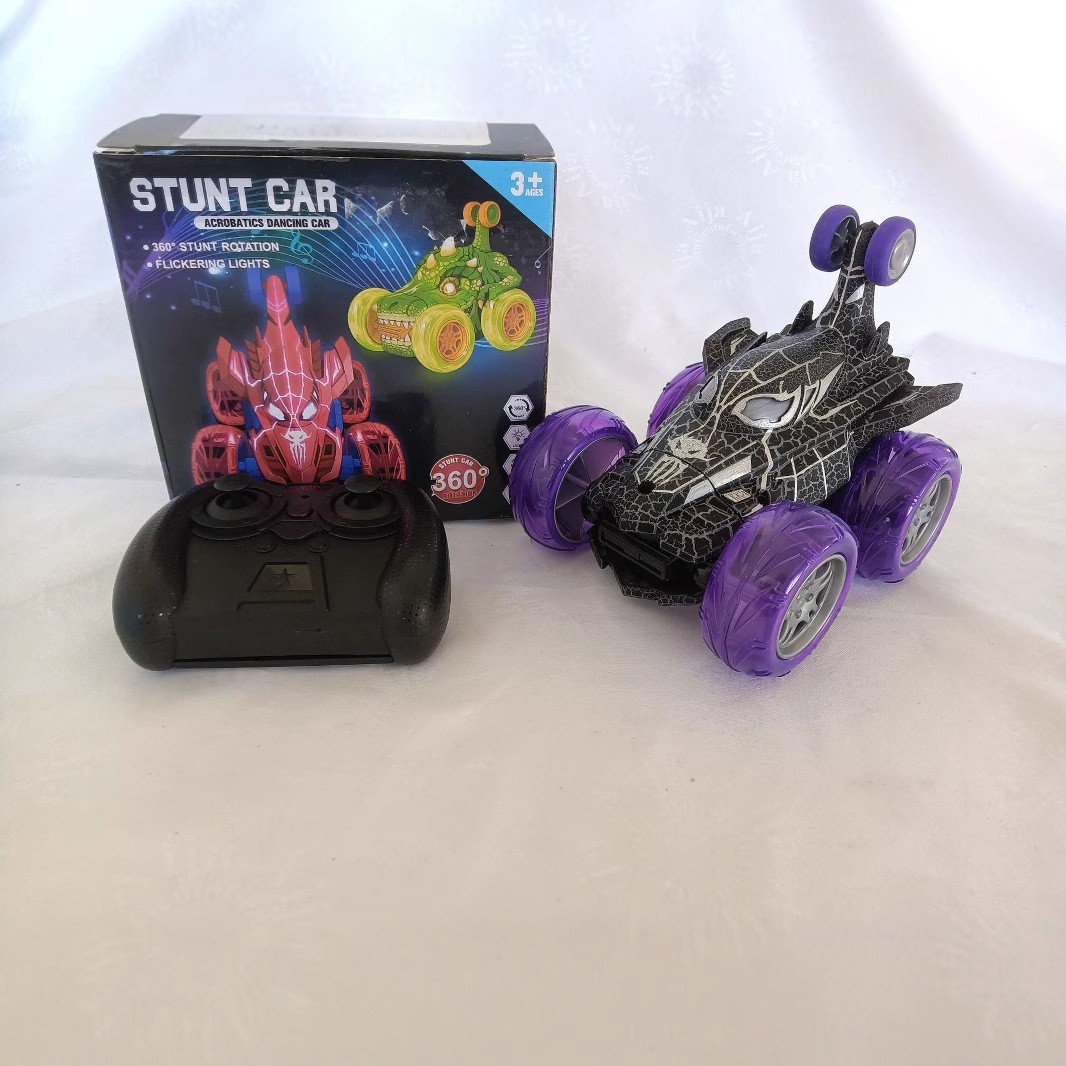 Coche de control remoto infantil transfronterizo Spider 2.4G con luces, camión volquete todoterreno con giro de 360 grados, juguete para niños.