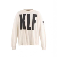 25新款Saint Michael洗水做旧“klf展会”宽松长袖T恤男女潮
