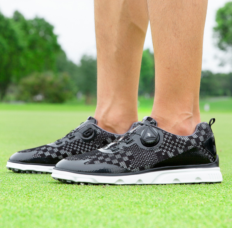 Giày golf nam PGM chống trượt, núm vặn dây, lưới thoáng khí — XZ228-Đen Trắng, XZ228-Đen huỳnh quang chi tiết 11