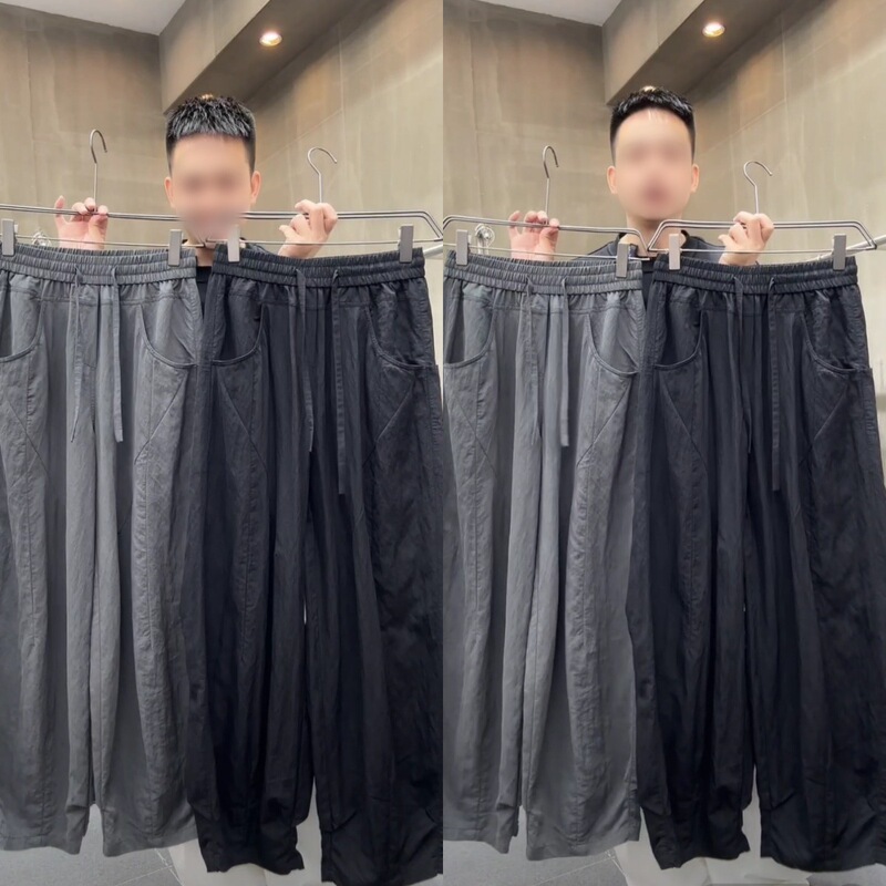 Summer New Style Handsome, Simple, American-Style, Personalized, Fashionable Designer Style Relaxed and Slightly Wide Men's Casual Trousers
