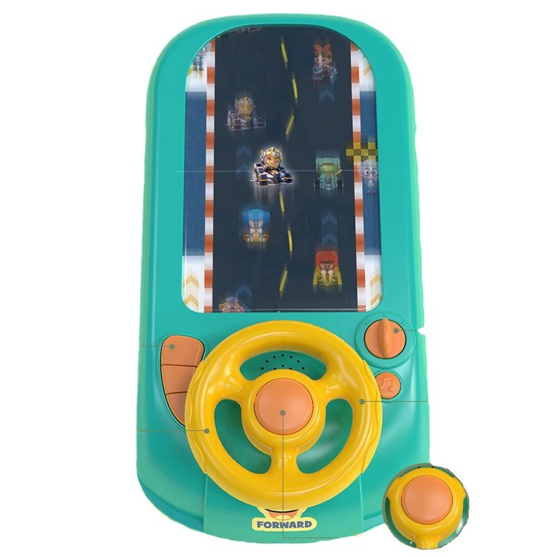 Children's electric board game, game console, steering wheel, toy, racing car, sound effects