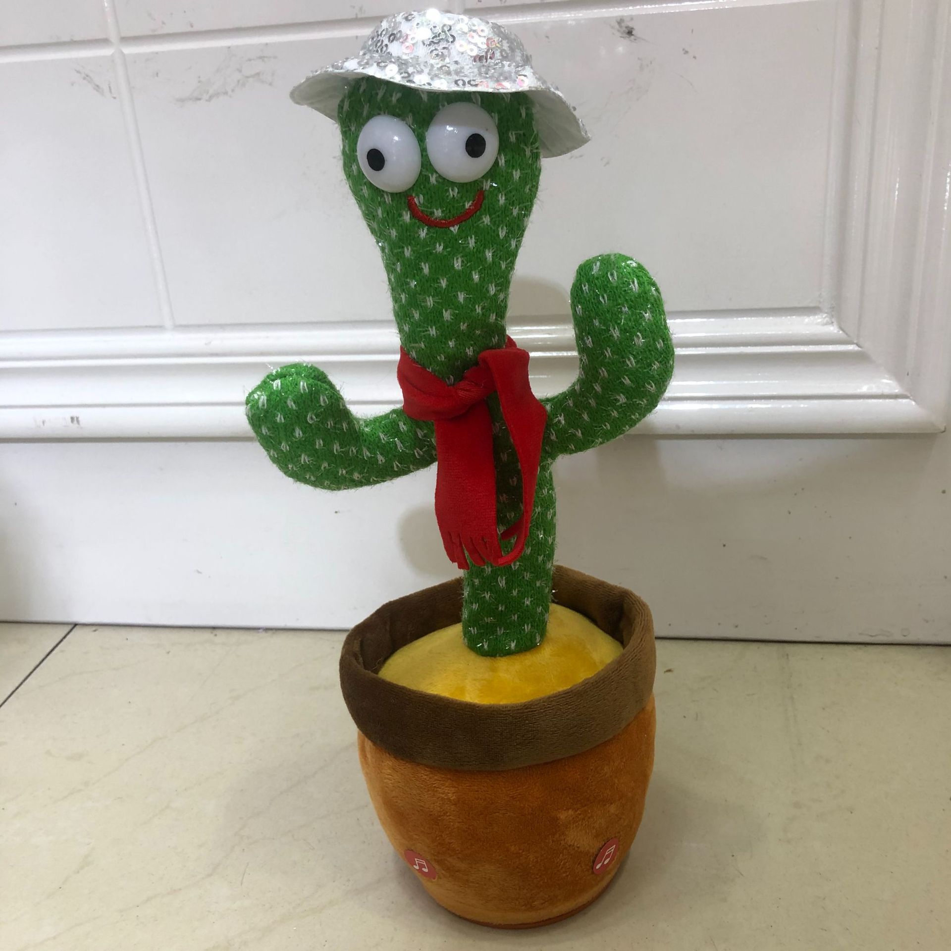 Cactus de baile transfronterizo encantador, flores de charla, ruido de ruido, juguetes de peluche eléctricos para aprender a hablar, cantar y bailar.