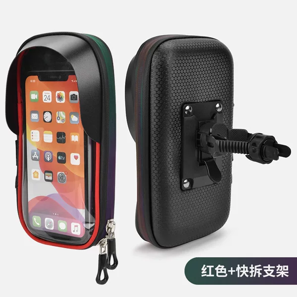 New touch screen waterproof mobile phone bag takeaway rider quick release mobile phone stand mountain bike electric car mobile phone rack