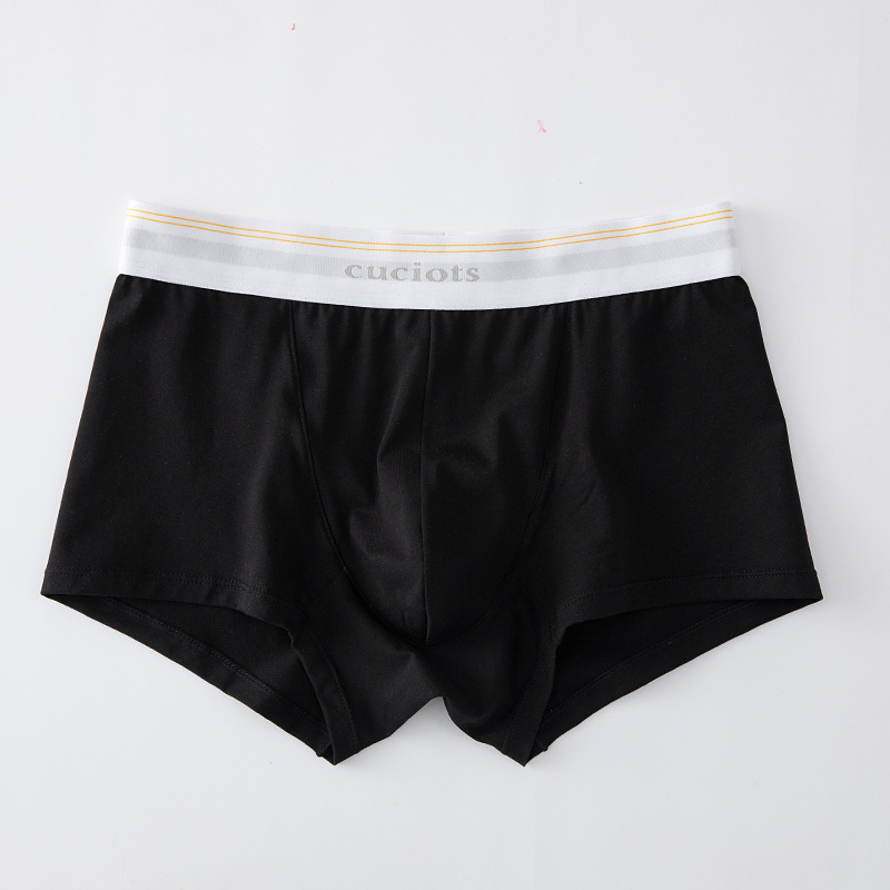 New Style Underwear Men's Cotton Men's Mid-Waist Boxers Modal Young Boys Sexy Solid Color Simple Boxers