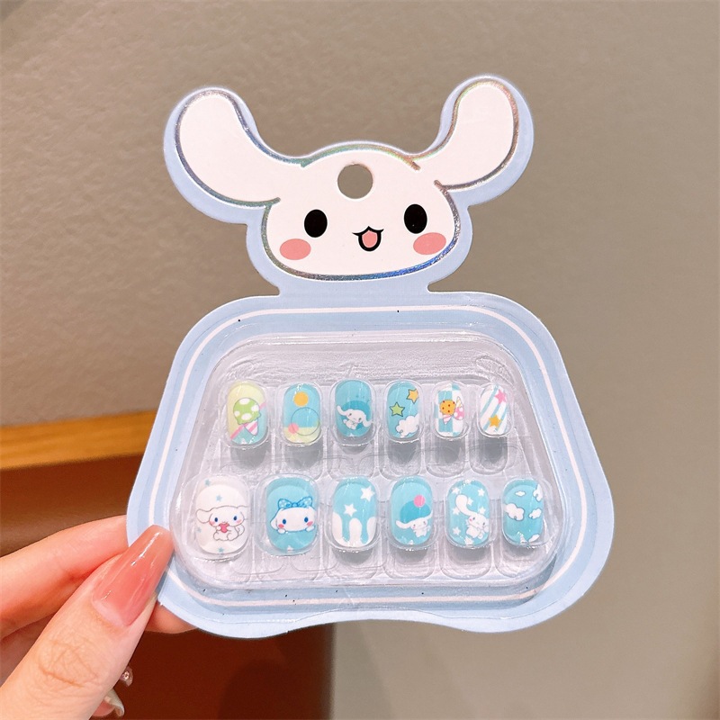 Niños parches de uñas super lindas chicas lindas usan pegatinas de dibujos animados de uñas seguras desmontables parches de uñas al por mayor image 48