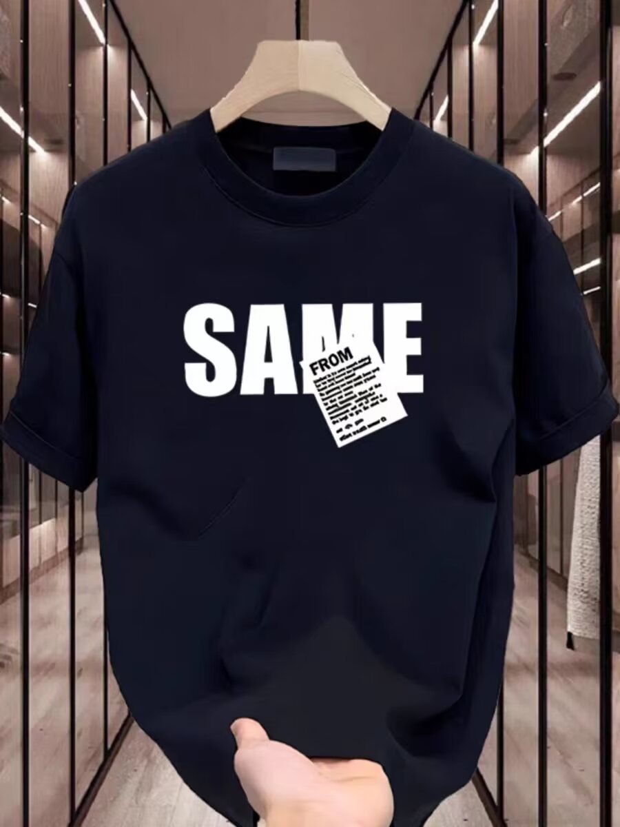Men's T-shirt Combed Cotton Short Sleeve Versatile Summer Top_voghion.com