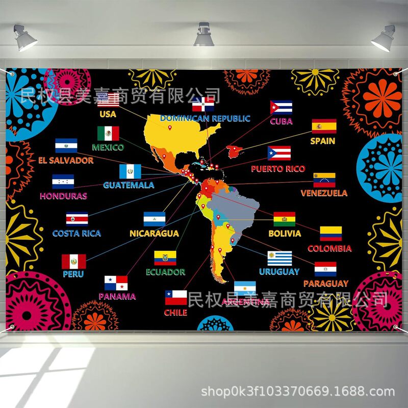 Amazon Spanish Traditional Moon Background Cloth Holiday Scene Layout Photo Decoration Banner Photography Supplies