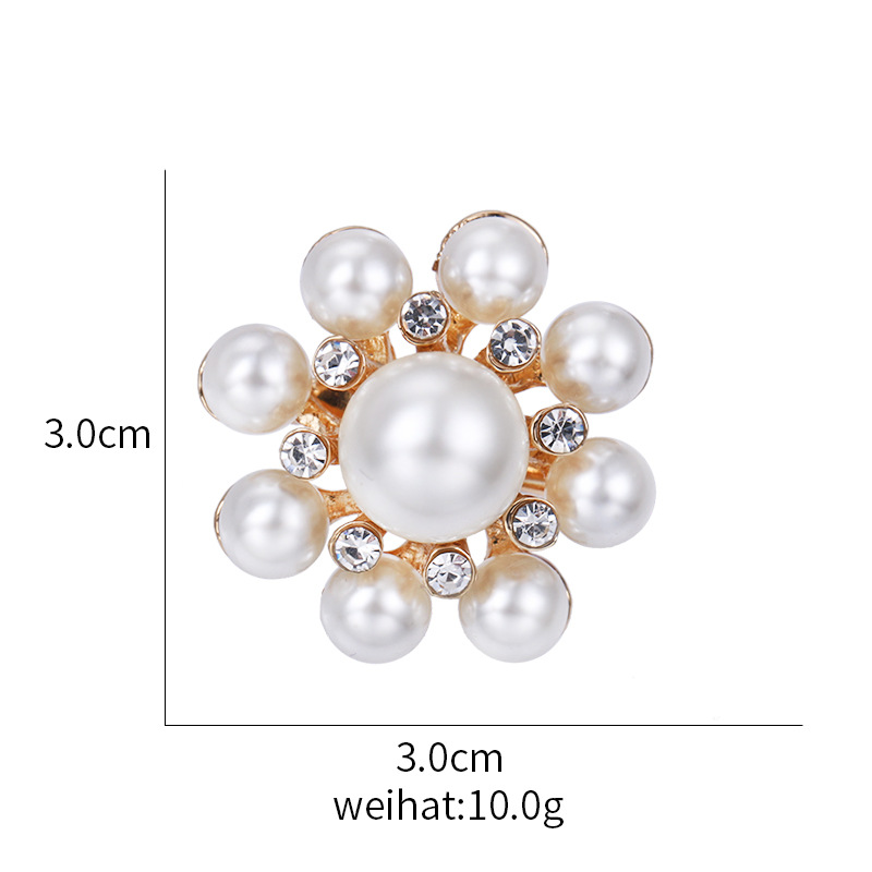 특별 통관 일본과 한국 라운드 펄 브로치 여성용 실크 타월 버클 대형 코세이지 핀 의류 액세서리 칼라 핀 액세서리