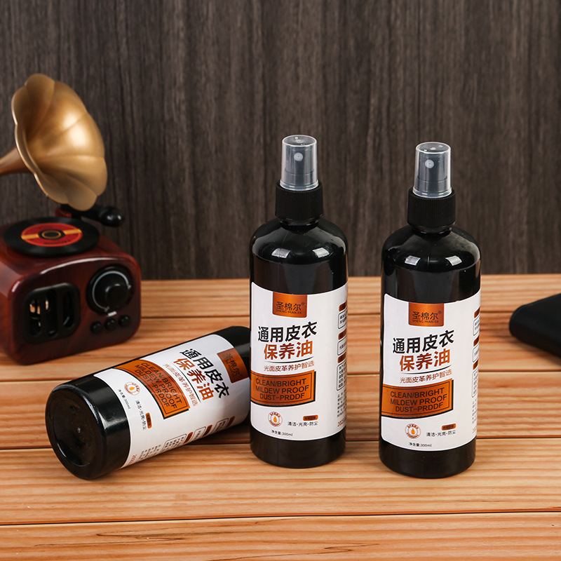 Aceite de mantenimiento de abrigo general limpiador de cuero aceite de mantenimiento de cuero limpiador de bolsas de cuero descontaminación aceite de mantenimiento de chaqueta de cuero