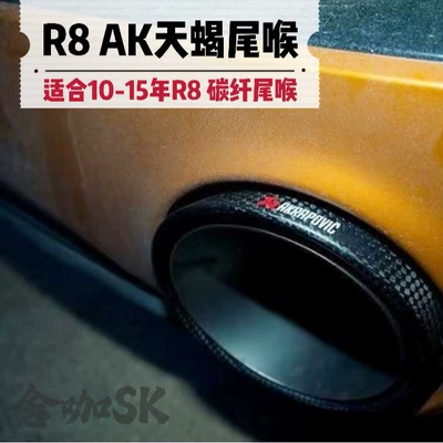 08-15 R8Ak Carbon Fiber Tail Throat Round Mouth Oval R8 Scorpio Exhaust Tail Mouth Muffler Mute