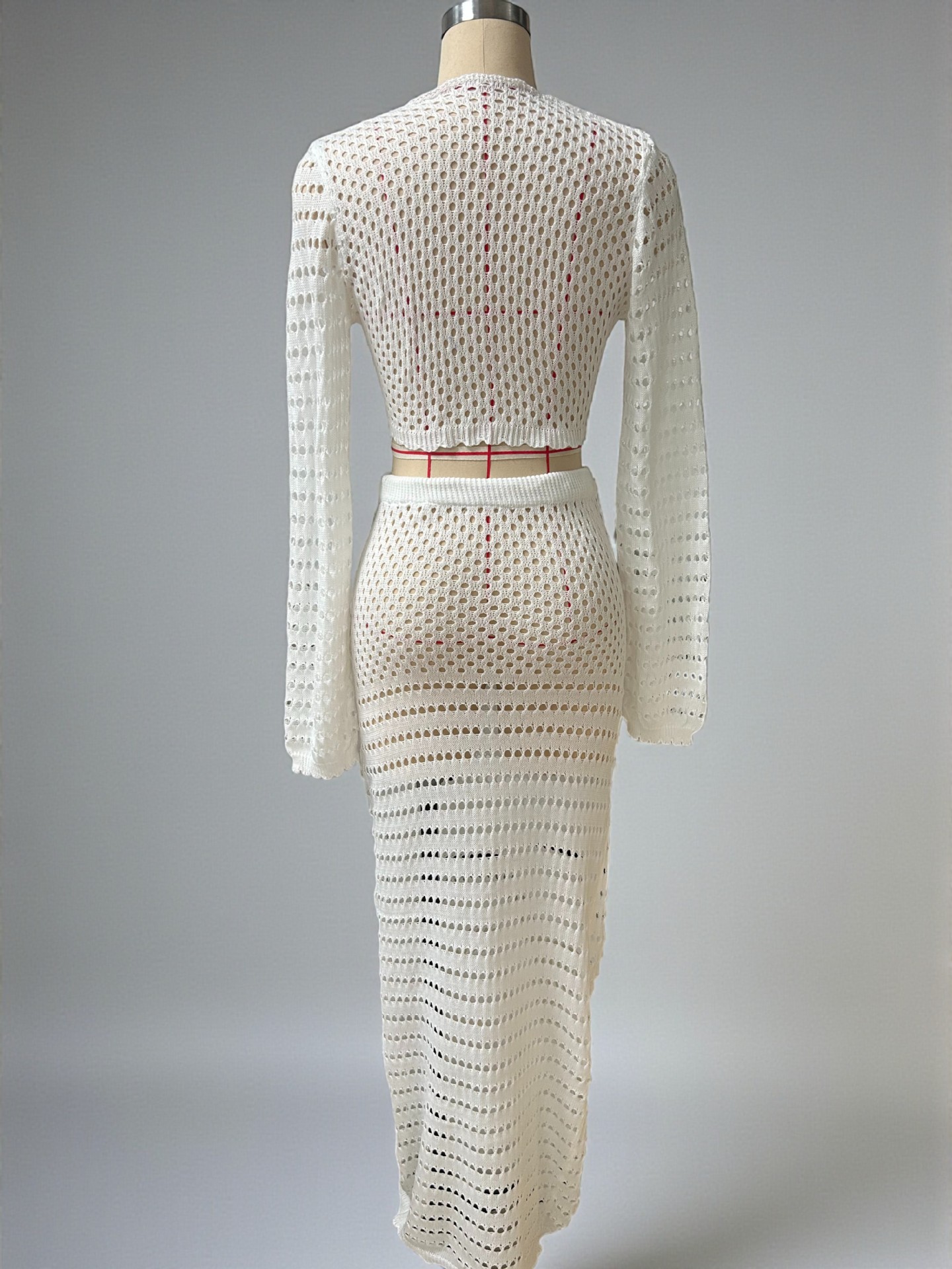 Seaside Resort Skirt 2026 Summer Knitted Top + Beach Skirt Set Two-Piece_ecoleips.com