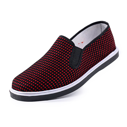 【Cowhide Sole】Spring and Autumn Women's Old Beijing Cotton Canvas Shoes Flat Casual Laced Slip-On Shoes