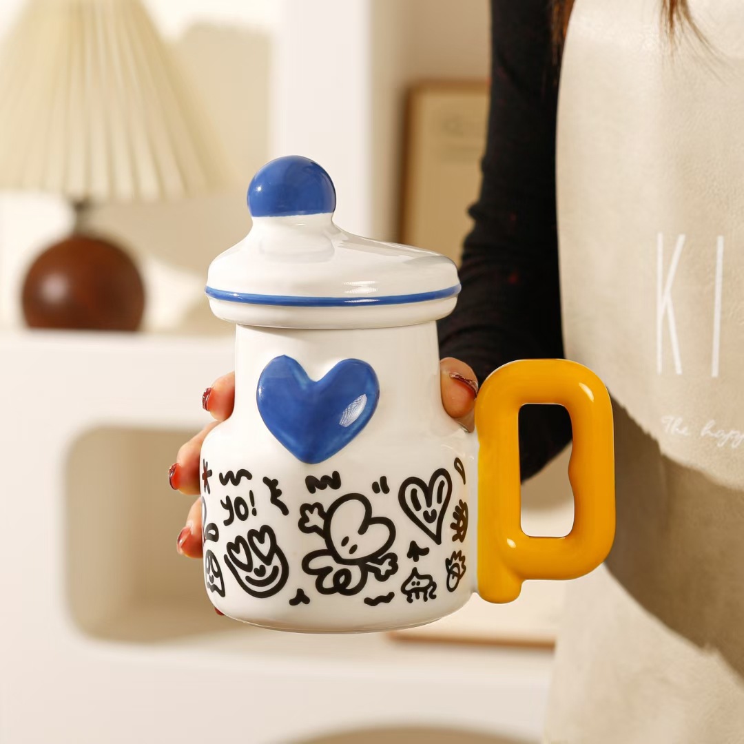 Taza linda y divertida Taza de alto valor y gran capacidad para niños, amigos y hermanas Regalos para parejas Taza de regalo