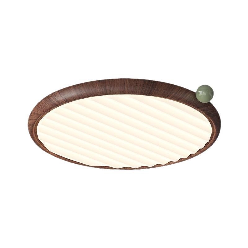 [Estrictamente seleccionado] Chocolate Chips Creativa Lámpara de techo de nogal retro Dormitorio medieval francés Protección ocular de alta calidad