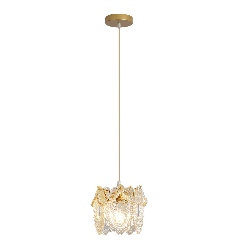 Lámpara colgante minimalista para mesita de noche, lámpara colgante pequeña, moderna y sencilla, lámpara de alambre colgante, nueva lámpara francesa de lujo para dormitorio, lámpara de mesita de noche 485L image 5